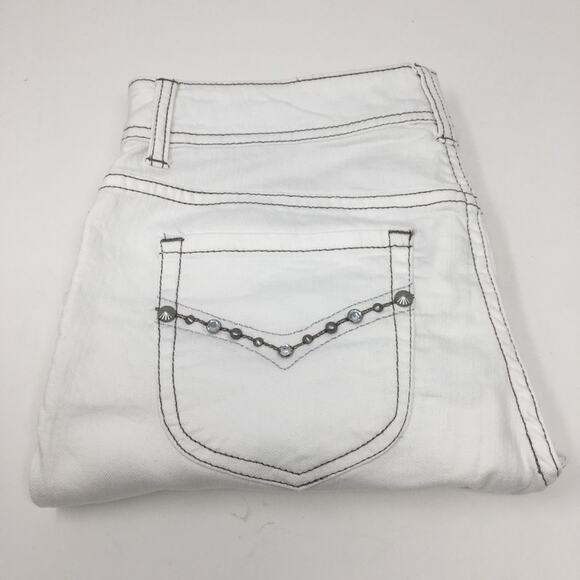 Chico's White Denim Cropped Jeans Small Chico's 0 - Picture 2 of 6